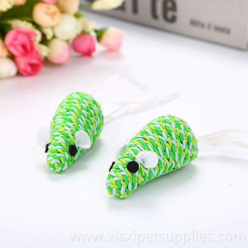 rubber band wrap mouse cat toy with rattle sound
